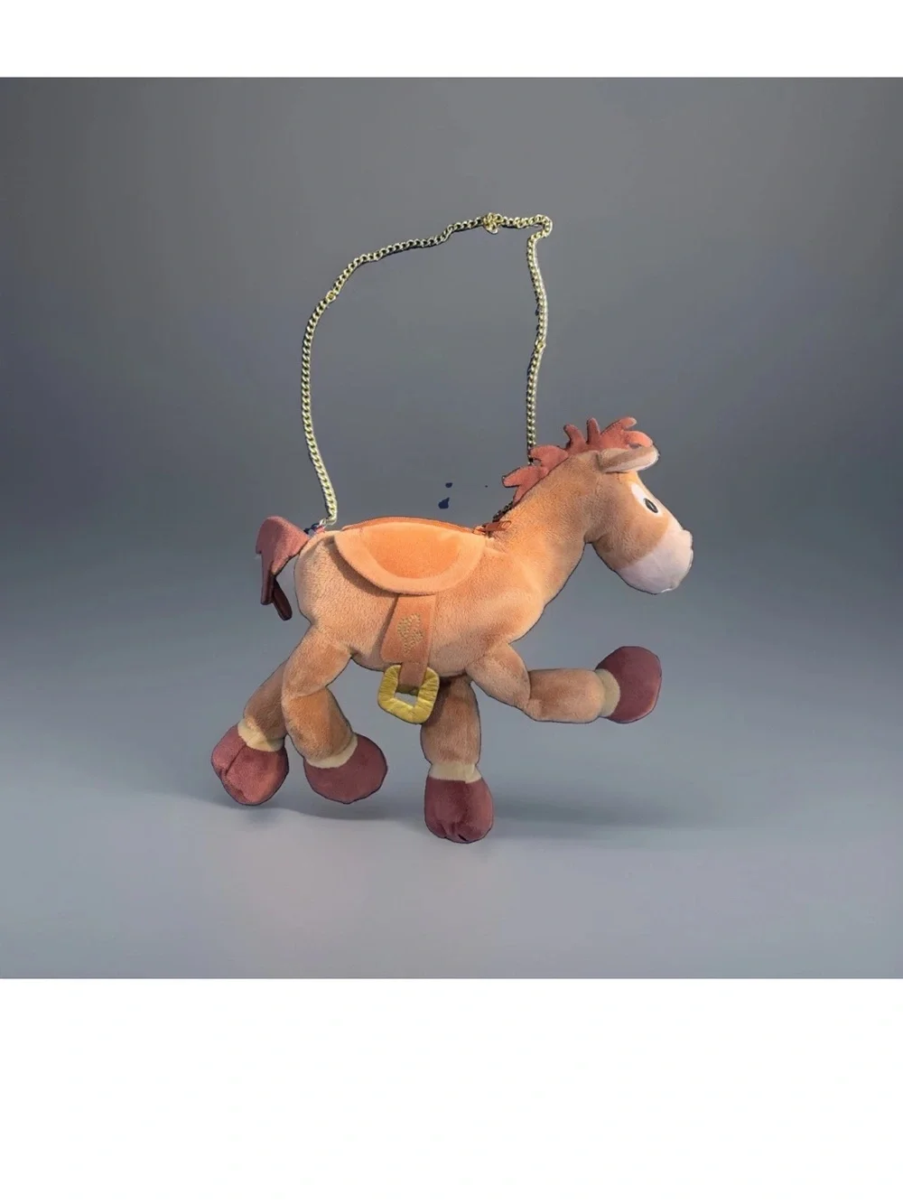Toy Story Bullseye Plush Purse chain strap Disney Pixar zip pouch bag HTF Rare